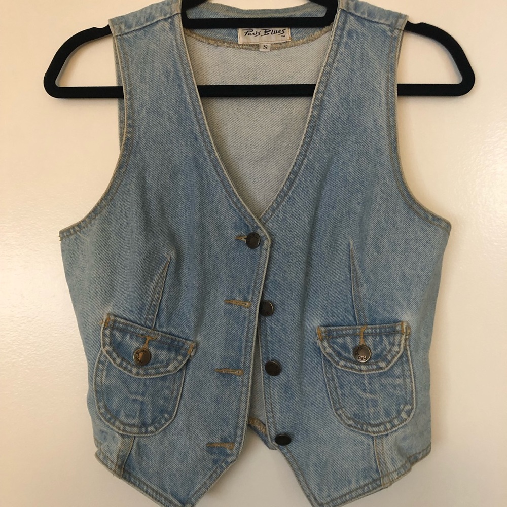 Paris Blues Thick Denim Vest w/ Pockets